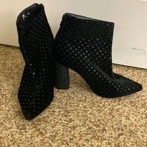 Nasty Gal velvet star heeled boots